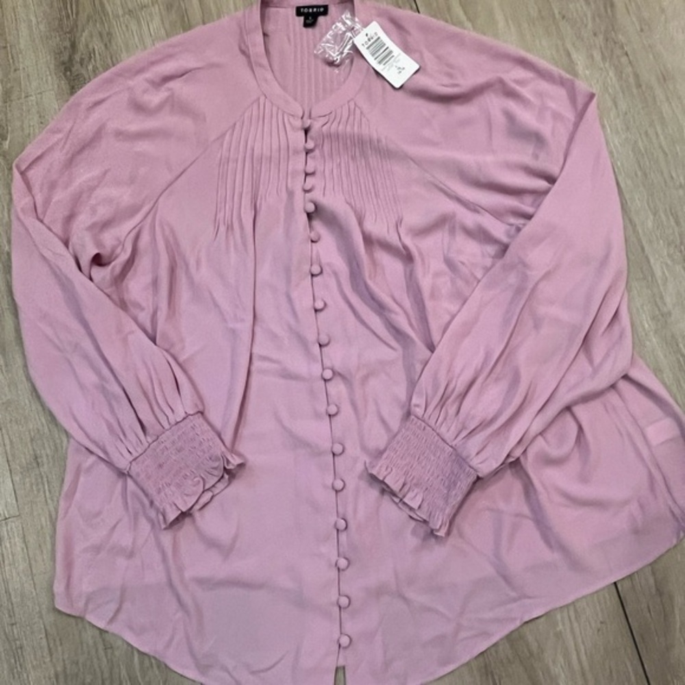 NWT Torrid Pink Button-Down Women's Top size 1 (14/16, 1X)